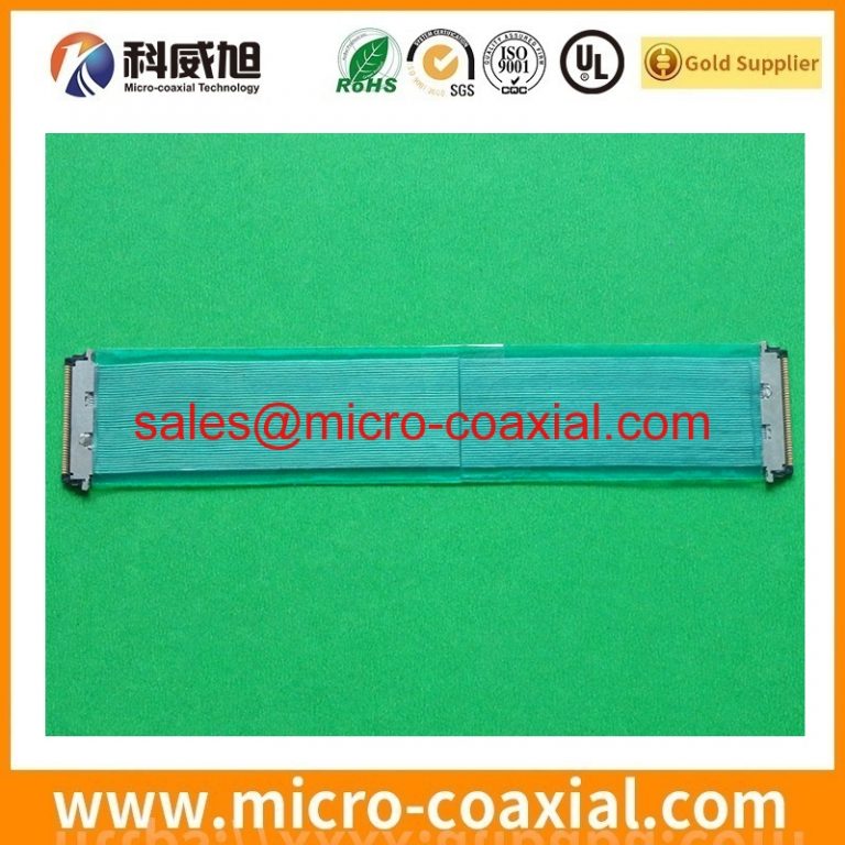 Custom I-PEX 20682-020E-02 fine micro coax cable assembly DF81DJ-40P-0.4SD(51) LVDS eDP cable assemblies manufacturer