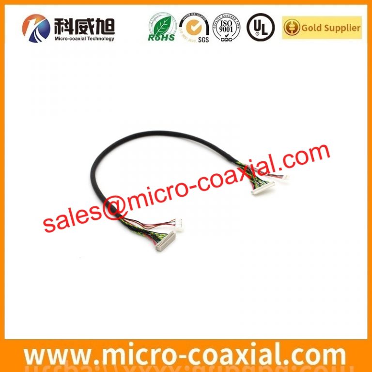 custom I-PEX 20143-050E-20F micro-miniature coaxial cable assembly HJ1S050HA1R6000 LVDS eDP cable assemblies vendor