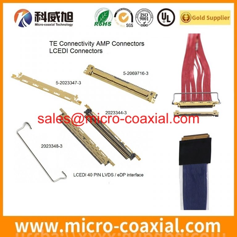 Manufactured FI-S10P-HFE thin coaxial cable assembly DF81D-30P-0.4SD(51) LVDS cable eDP cable assemblies manufacturing plant
