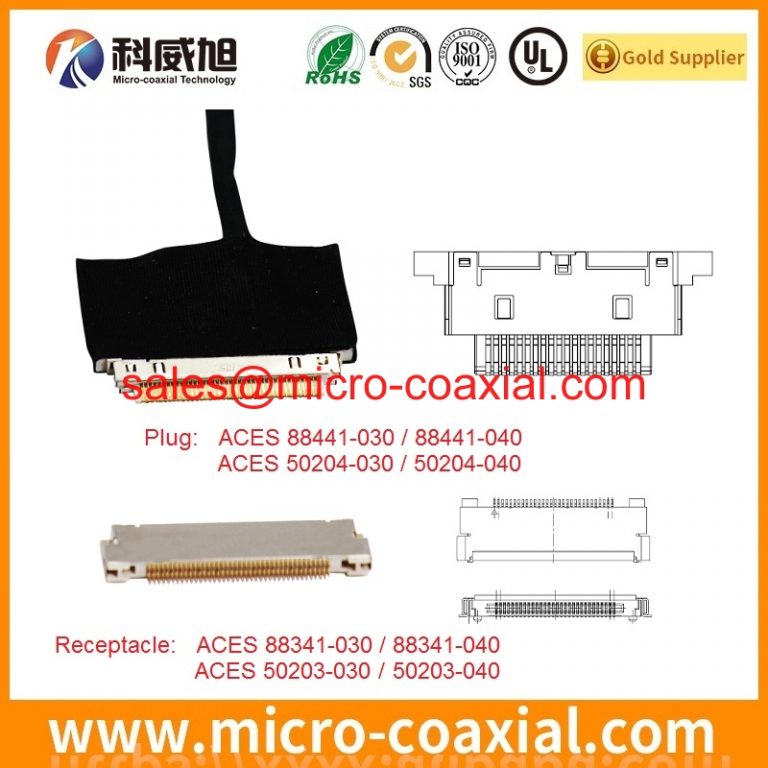 Manufactured DF80-30P-SHL Fine Micro Coax cable assembly SSL20-20SB eDP LVDS cable Assembly Factory