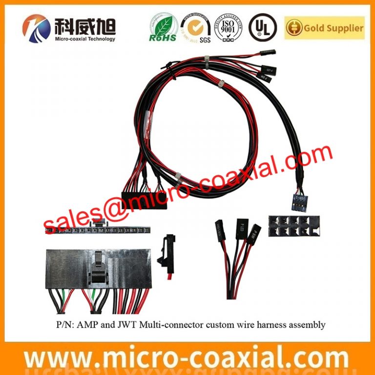 custom DF80-50P-0.5SD(51) micro coaxial connector cable assembly FI-S4P-HFE-E1500 LVDS cable eDP cable assemblies manufacturing plant