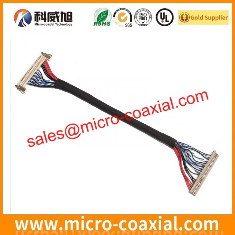 Built I-PEX 20437-040T-01 Micro-Coax cable assembly DF81-40P-SHL LVDS eDP cable Assemblies Supplier