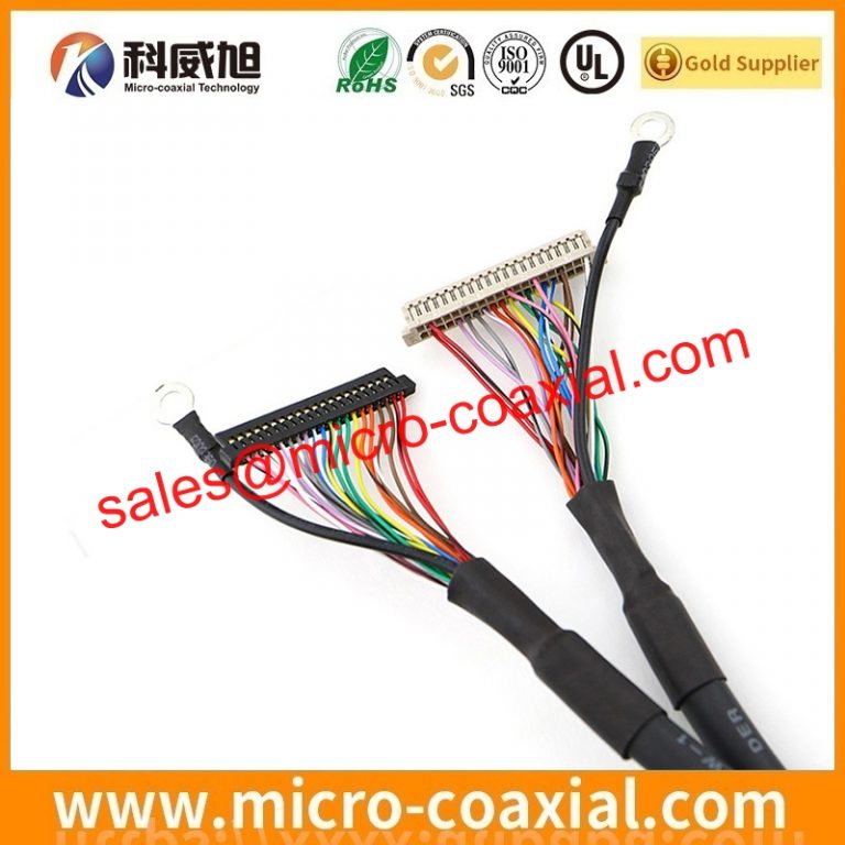 Custom DF81-40P-SHL(52) micro-coxial cable assembly SSL01-20L3-3000 eDP LVDS cable assemblies factory