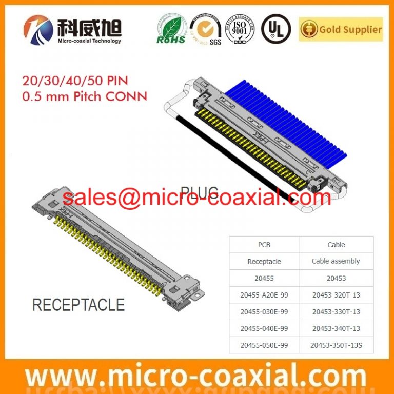 customized FI-RE21S-HF-R1500 Micro-Coax cable assembly I-PEX 20373-R32T-06 LVDS cable eDP cable assemblies Factory