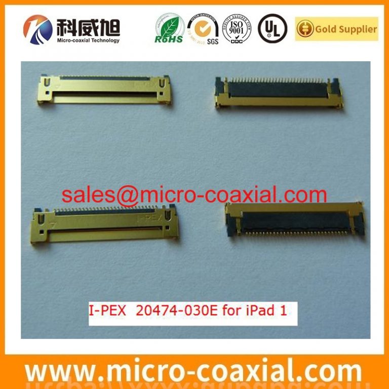 Custom MDF76LBRW-30S-1H(55) thin coaxial cable assembly USLS00-20-A LVDS cable eDP cable Assembly factory