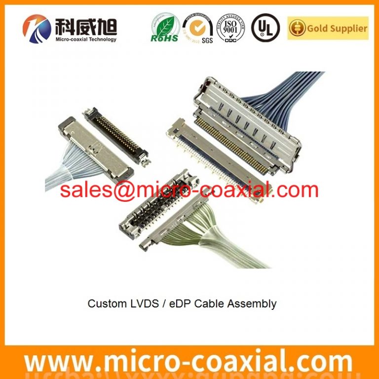 Custom DF81-40S-0.4H(51) board-to-fine coaxial cable assembly I-PEX 20319-040T-11 LVDS eDP cable assembly Supplier