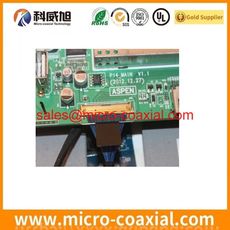 Custom I-PEX 2799 board-to-fine coaxial cable assembly I-PEX 20525-240E-02 eDP LVDS cable Assembly Manufacturing plant