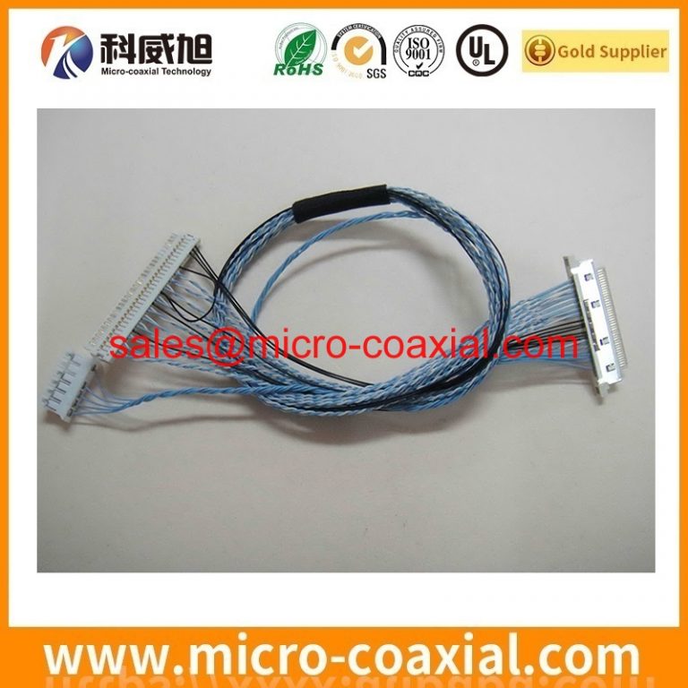 custom FX16-21P-GND(A) Fine Micro Coax cable assembly DF81-40P-SHL eDP LVDS cable assemblies supplier