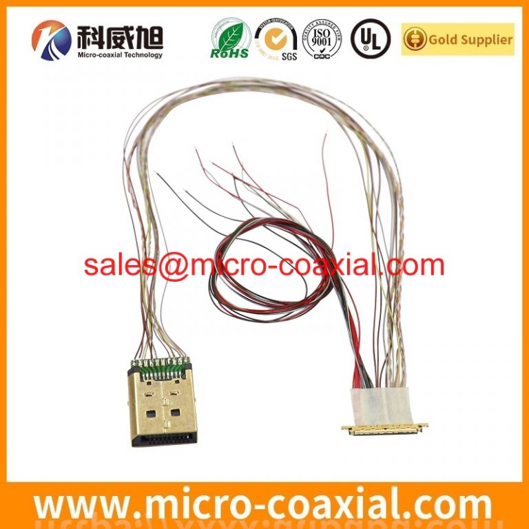 Manufactured DF36A-15S-0.4V(51) fine micro coax cable assembly I-PEX 20454-230T eDP LVDS cable assemblies provider