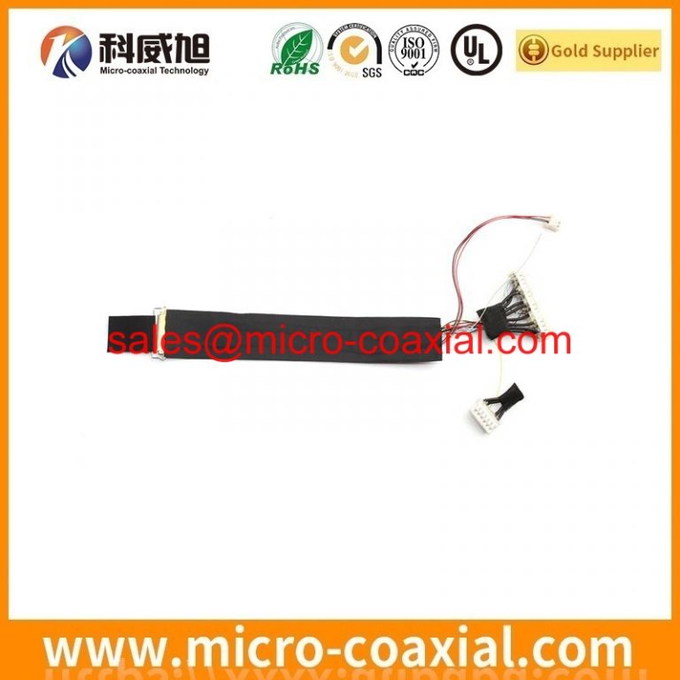 custom DF81D-50P-0.4SD(52) micro-miniature coaxial cable assembly JF08R0R051015UA LVDS cable eDP cable assembly factory