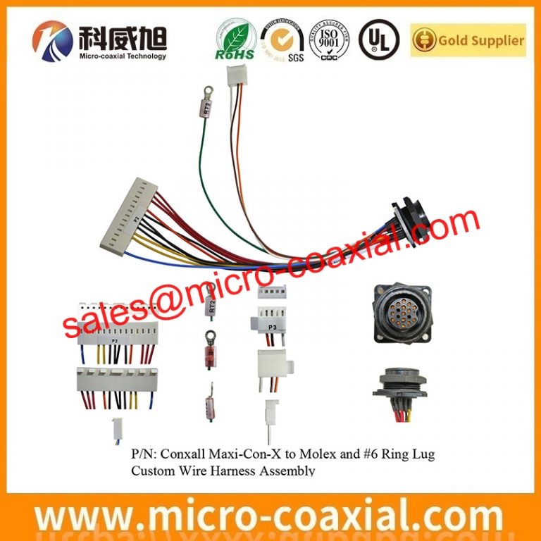 custom I-PEX 20878 micro-miniature coaxial cable assembly FI-S4P-HFE-E1500 eDP LVDS cable Assemblies manufacturer