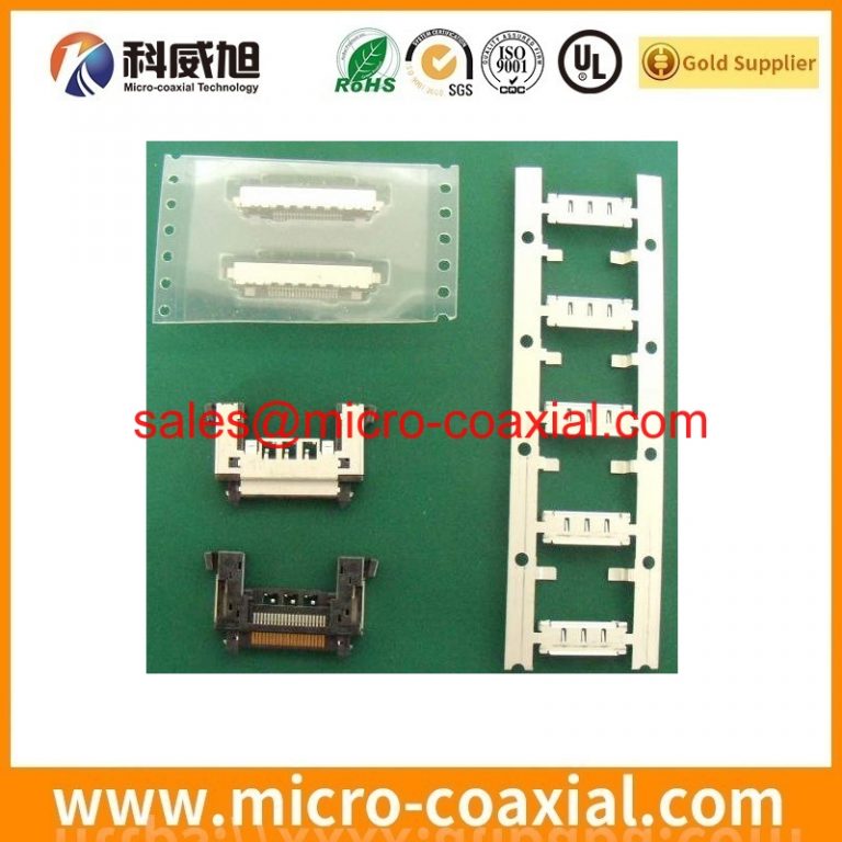 custom DF81D-40P-0.4SD(51) Micro Coaxial cable assembly I-PEX 2047-0253 LVDS eDP cable Assemblies Manufacturing plant