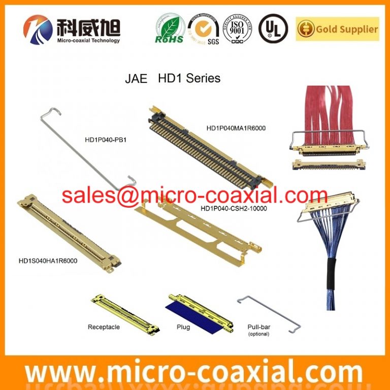 customized I-PEX 20408-Y44T-01F MCX cable assembly FI-W31P-HFE-E1500 LVDS cable eDP cable Assemblies Provider
