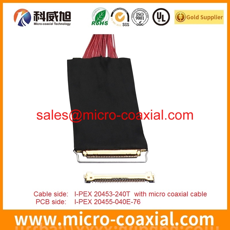 Manufactured I PEX 20323 050E 12 thin coaxial cable I PEX 1866 410T LVDS cable Assemblies Factory