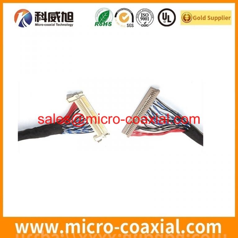 custom I-PEX 20386-Y30T-12F fine micro coaxial cable assembly DF81-50P-SHL LVDS eDP cable Assemblies Provider