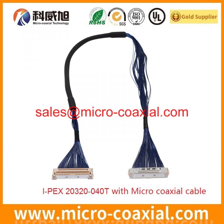 customized I-PEX 20472 fine micro coaxial cable assembly I-PEX 20346-040T-32R LVDS cable eDP cable assembly Supplier