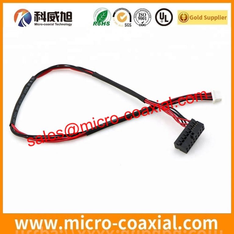 Custom I-PEX 3300 micro-miniature coaxial cable assembly I-PEX 20323-050E-12 eDP LVDS cable assemblies provider