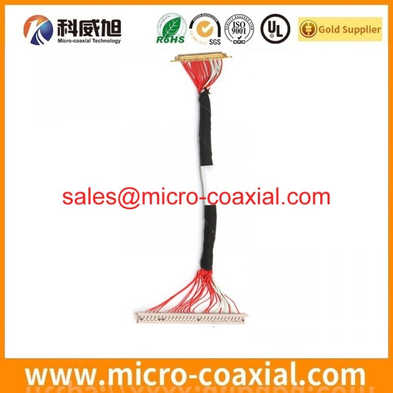 customized I-PEX 3398-0401-1 Micro-Coax cable assembly DF81D-40P-0.4SD(52) LVDS eDP cable Assemblies manufacturer