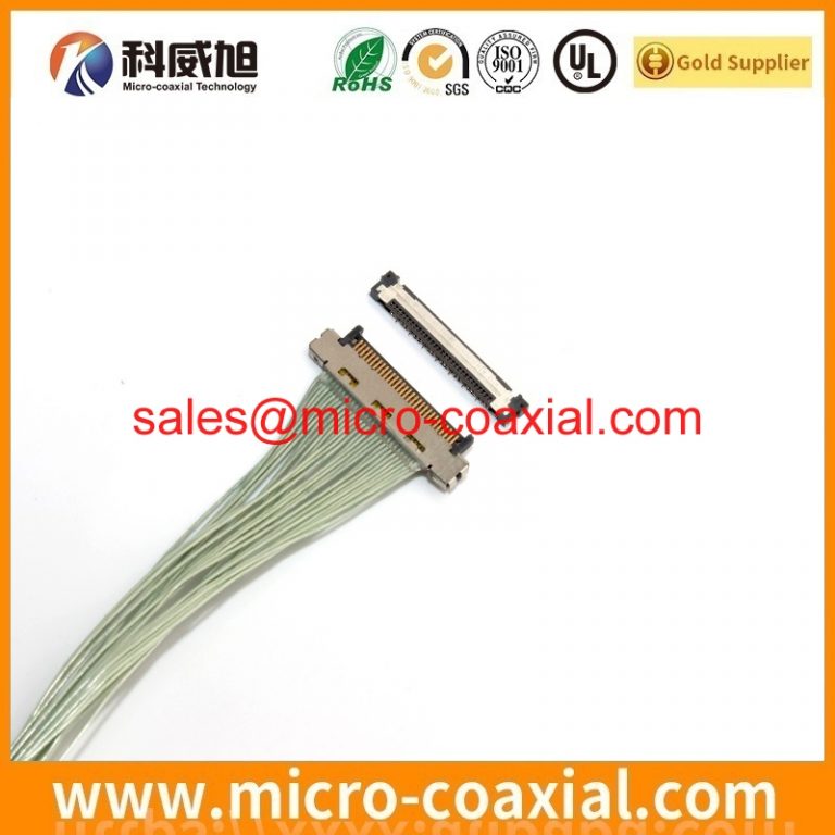 Custom DF81-30S-0.4H(51) thin coaxial cable assembly I-PEX 20380-R32T-06 eDP LVDS cable Assemblies Provider