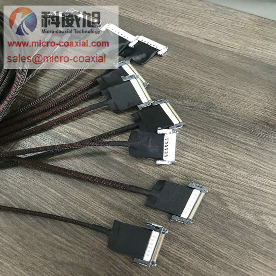 customized DF80J-50S-0.5V fine micro coaxial cable Hirose DF36-45P-0.4SD Micro-Coax cable FX15SC-41S cable Factory DF81-50P-LCH micro coaxial connector cable