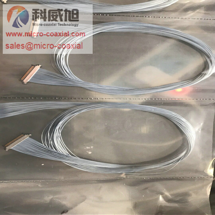 customized DF80-50P-0.5SD fine micro coax cable Hirose DF56CJ-26S MCX cable DF56C-26S-0.3V cable factory DF81-50P-SHL micro flex coaxial cable