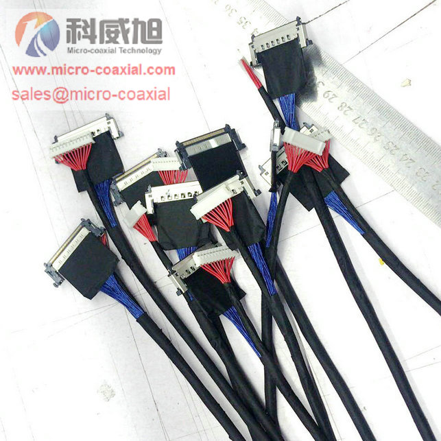 custom FX16M2-41P-HC micro-miniature coaxial cable Hirose DF80-40S-0.5V Micro Coax cable DF81-30S-0.4H cable Vendor DF80-30S-0.5V Micro coaxial cable assemblies cable